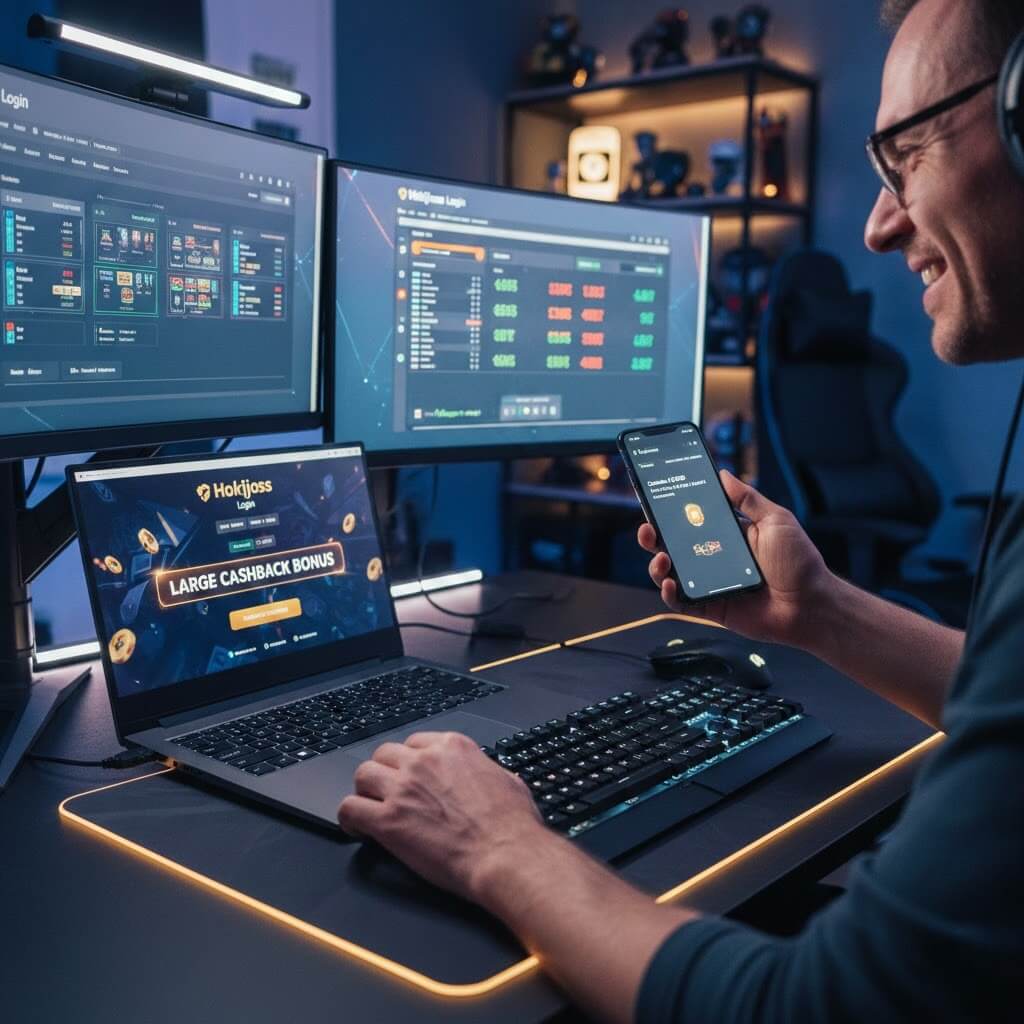 Pemain slot online menggunakan Hokijoss Login klaim cashback besar hari ini dengan fokus dan strategis